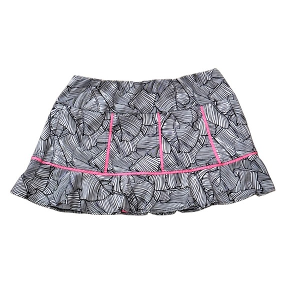 TAIL Women's Large Leaf Print Pink Trim Tennis Skirt Skort Pickleball Athletic - Picture 2 of 3